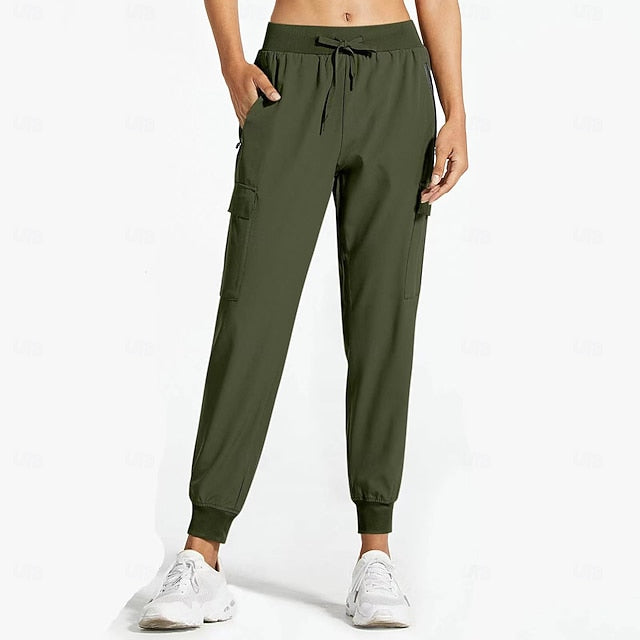 Women's Super Lightweight Cargo Joggers Casual Waterproof