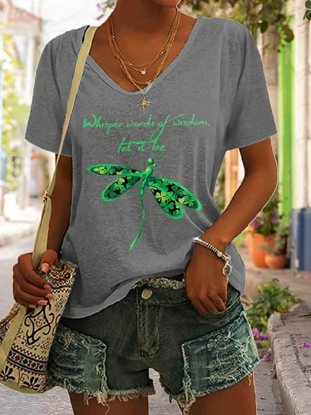 St. Patrick's Day Women's T Shirt Graphic Shamrock