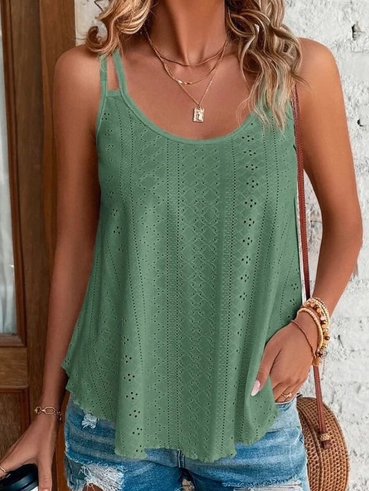 Women's Blouse Camisole Tank Top Backless Plain Modern