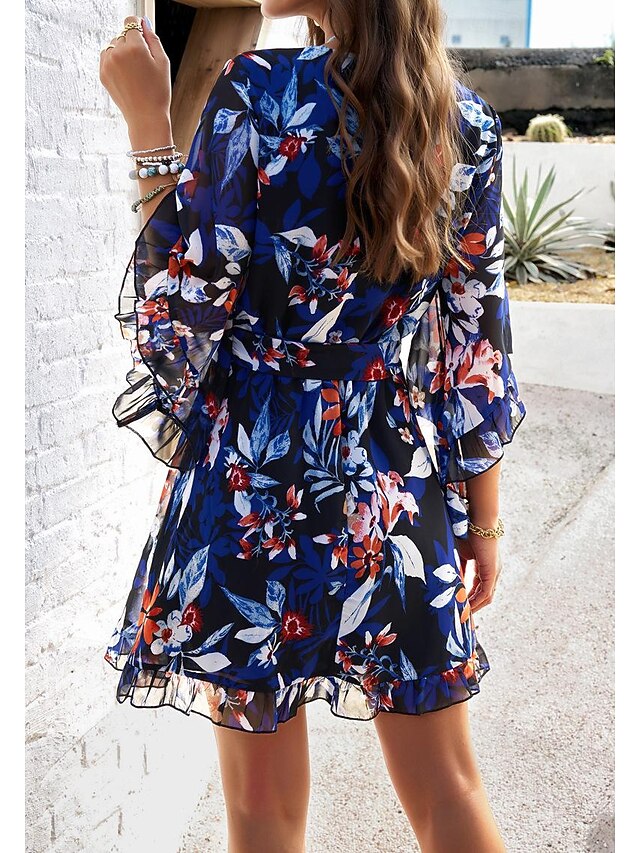 Women's Casual Dress Sheath Dress Sundress Rose 3D Print
