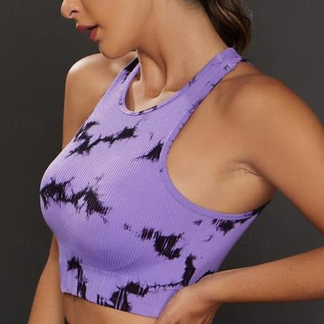 Women's Yoga Top Crew Neck Quick Dry Breathable Cropped