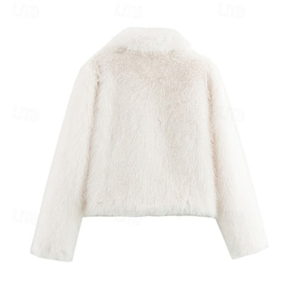 Women's Fur Furs Comfortable Coat Warm Buttons Faux