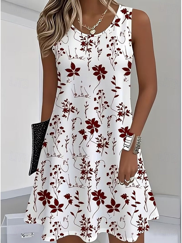 Women's Knee Length Dress Casual Dress A Line Dress Floral