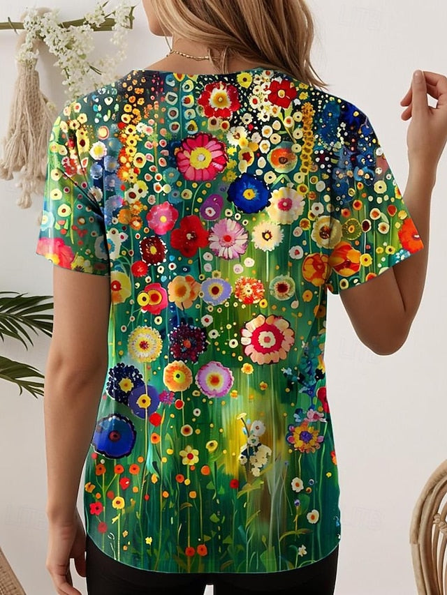 Women's T Shirt Floral Graphic Plants Vintage Tropical