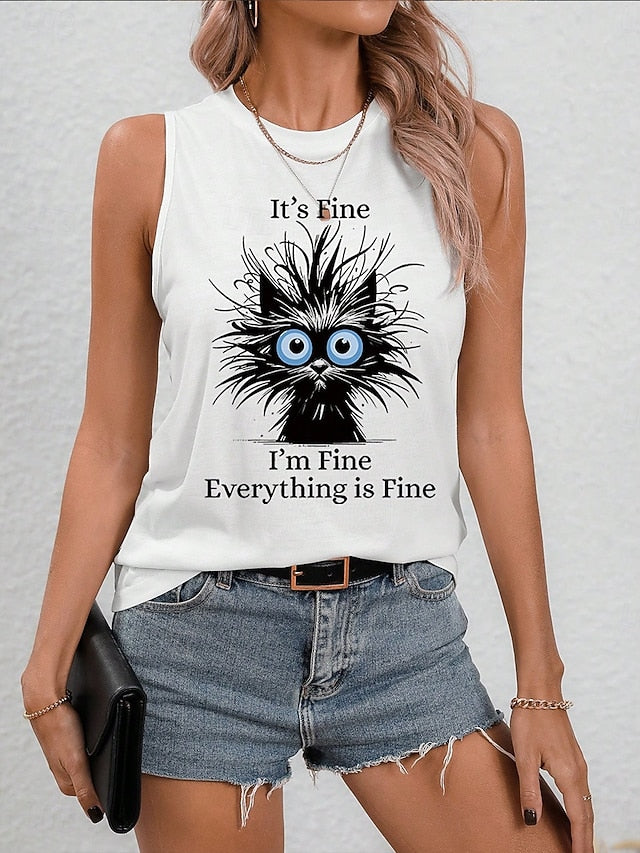 Women's Camisole Tank Top Print Graphic Animal Letter