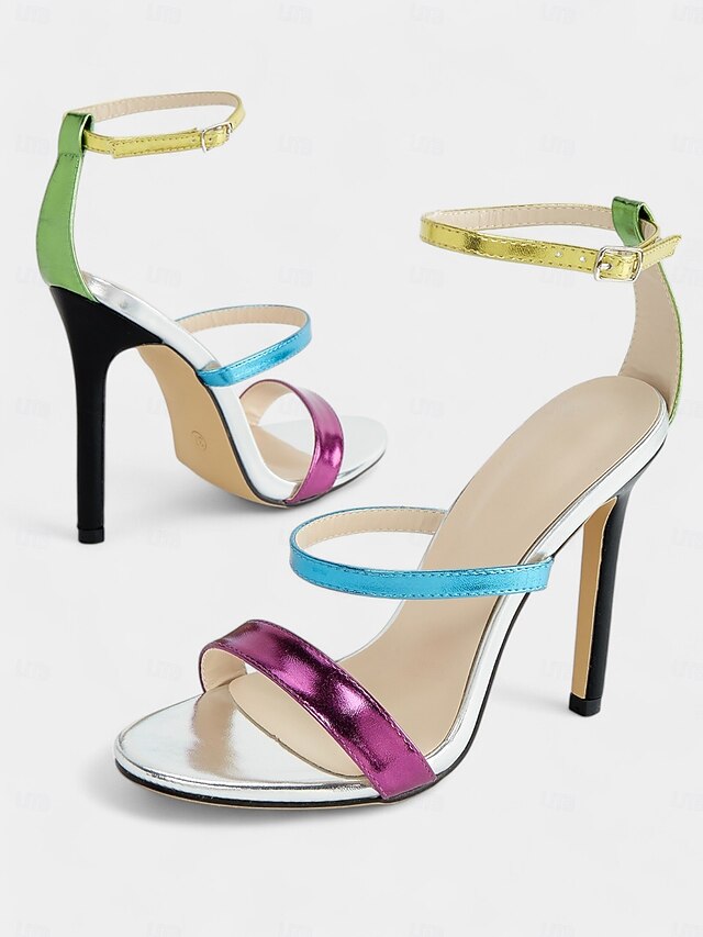 – Women's Multi-Color Metallic Stiletto Vibrant Heels