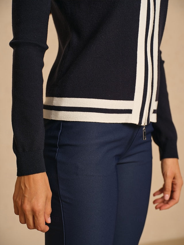 Women's Golf Jacket Black Long Sleeve Top Ladies Golf