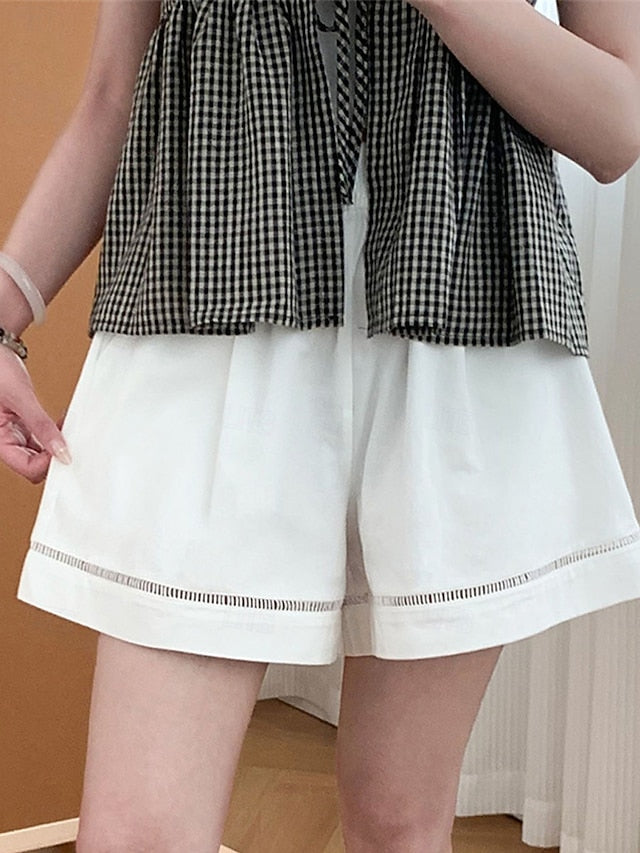 Women's Chinos Shorts Vacation Vintage Fashion Short High