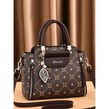 Accents Elegant Faux with Red Women's and Leather Handbag