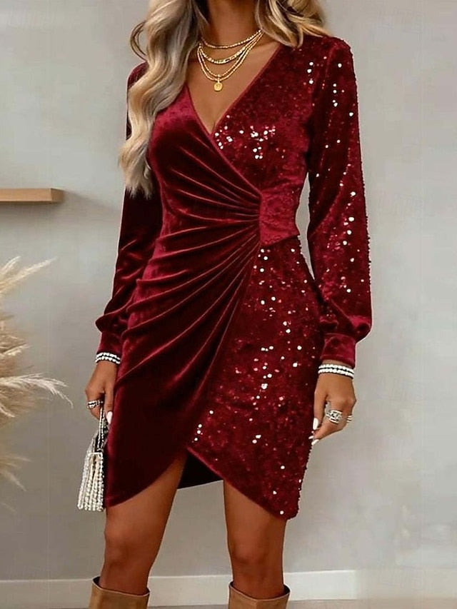 New Year Women's Mini Dress Sheath Dress Elegant Party