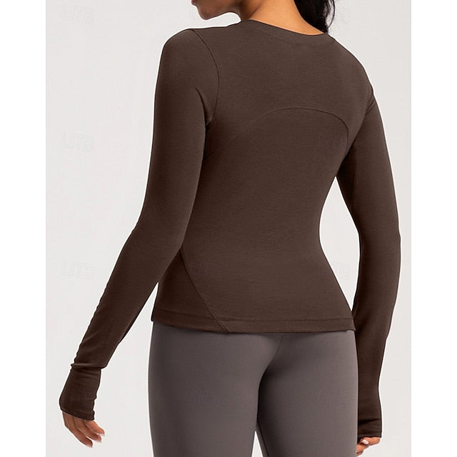 Women's Solid Colored Tennis Shirt Sport Top Stylish