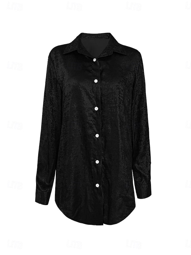 Women's Shirt Casual Shirt Blouse Buttons Plain Stylish
