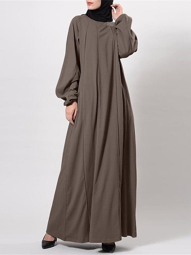 Women's Black Brown Green Spring Fall Winter Maxi long