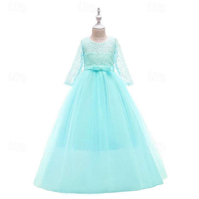 Girls' Sleeve Wedding Girl Dress Flower Half Kids
