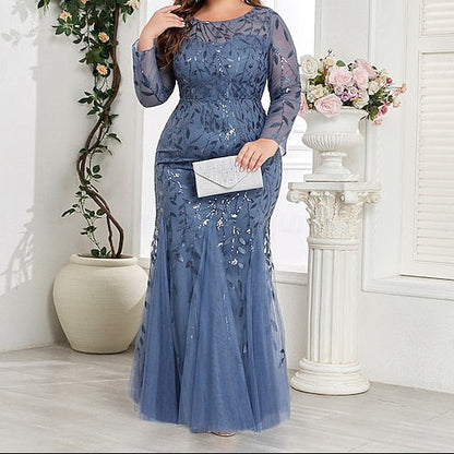 Formal Floor Gown Mermaid Evening Trumpet / Dress Sparkle