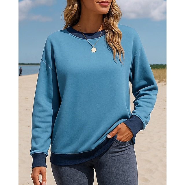 Women's Pullover Sweatshirt Casual Tops Long Sleeve Top