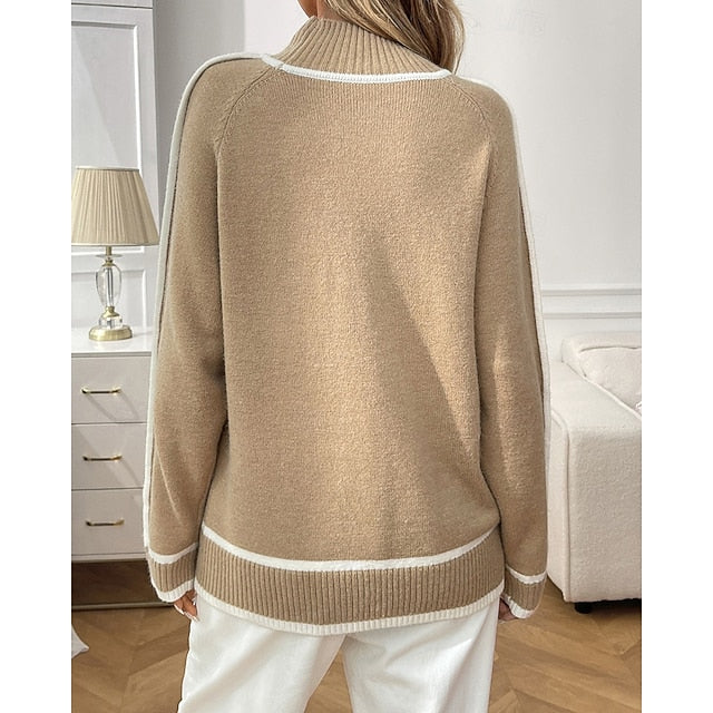 Women's Casual Tops Pullover Sweater Long Sleeve Top