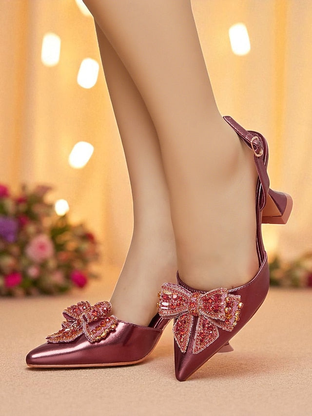 Gold Toe Metallic - Women's Pumps High Slingback Pointed