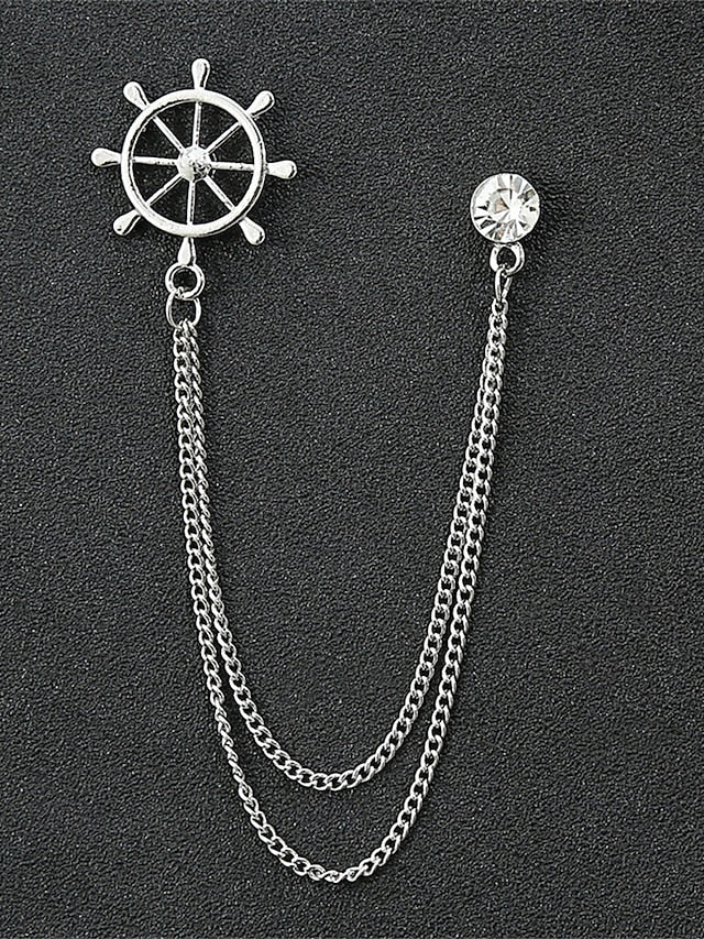 Elegant Pins Reindeer – Men's Alloy Christmas Collar