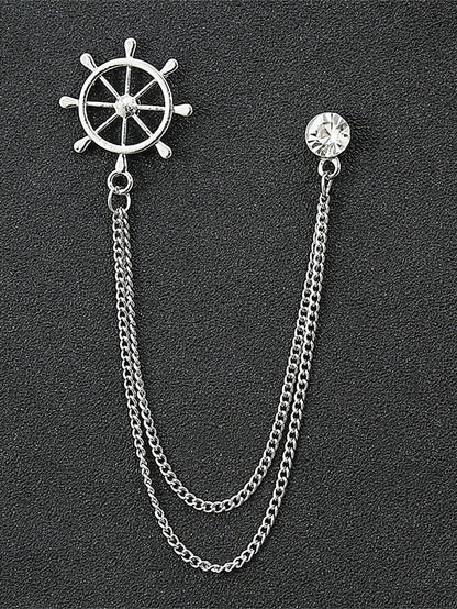 Elegant Pins Reindeer – Men's Alloy Christmas Collar