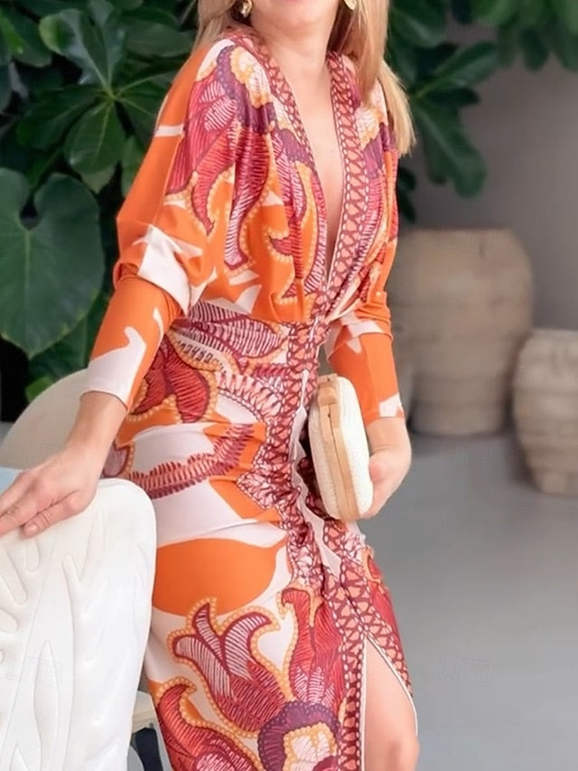 Women's Midi Dress Sheath Dress Boho Dress Elegant Fashion