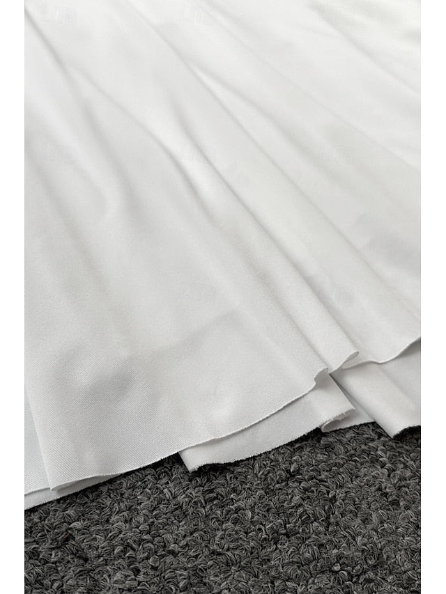 Women's Mini Dress White Dress Graduation Dress Fashion