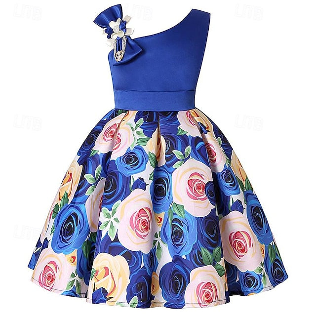 Flower Dress 3D Party Summer Sleeveless Easter Girls'