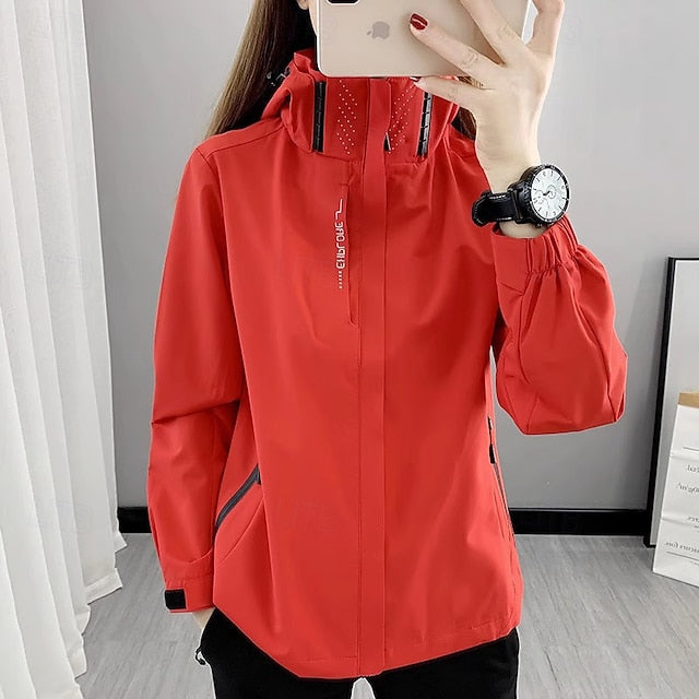 Women's Windbreaker Hiking Jacket Rain Coat Outdoor