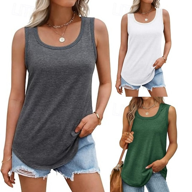 Women's Tank Top Plain Fashion Stylish Classic Sleeveless