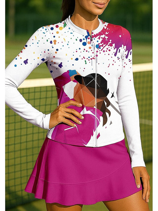 Women's Unisex Geometric Abstract Art Sport Shirt Tennis