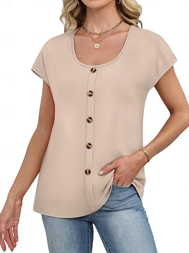 Women's T Shirt Tee Top Plain Fashion Stylish Classic Short