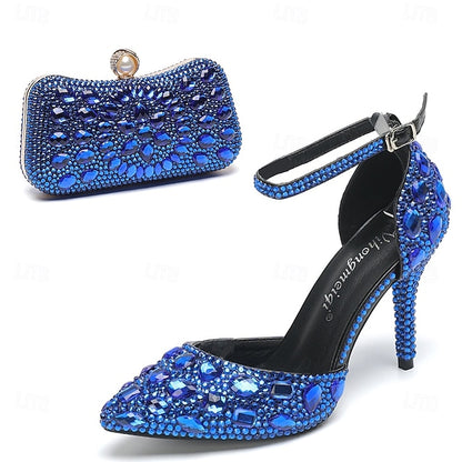 Heel High Multicolor with Rhinestone Women's Wedding Shoes
