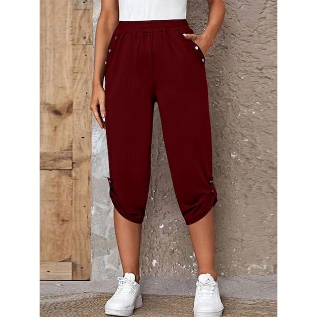 Women's Sweatpants Capri Pants Chinos Vacation Fashion