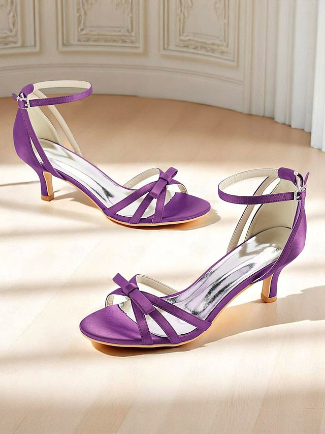 Kitten Satin Heel Vintage Women's Green 1950s Strappy