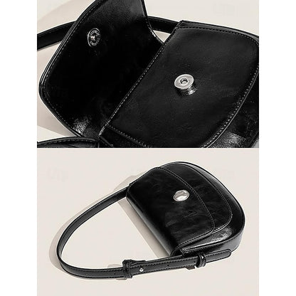 White Bag Leather Chic for Small Stylish Shoulder - Women