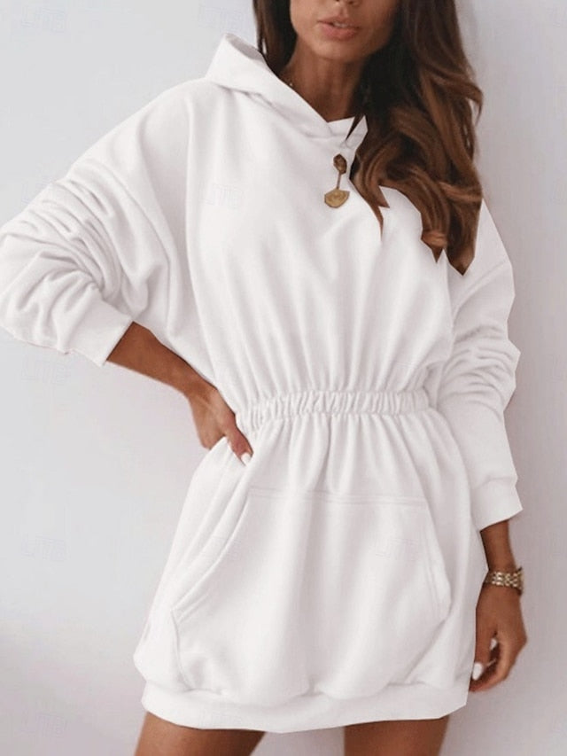 Women's Mini Dress Hoodie Dress Casual Dress Fashion Modern