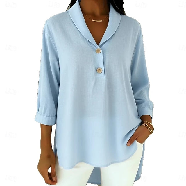 Women's Popover Shirt Summer Shirt Casual Shirt Blouse