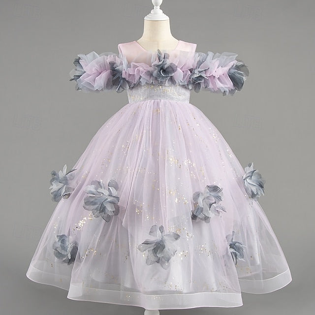 Dress Party Wedding Sleeve Kids Short Special Girls' Flower