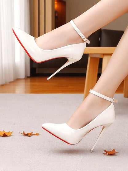 Stiletto Ankle with Women's Leather Heels Patent Black