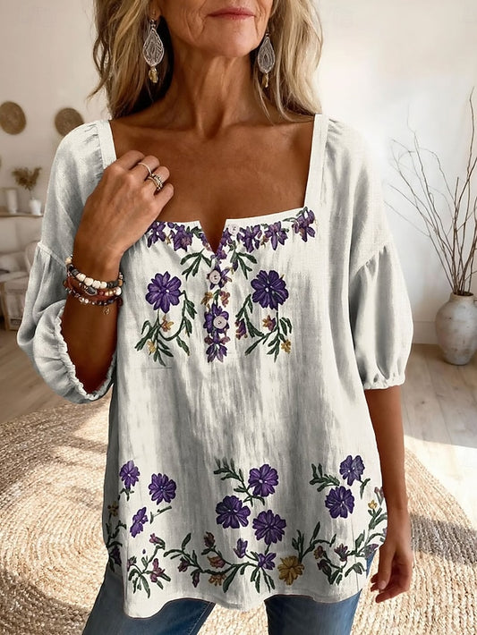 Women's Blouse Print Ombre Graphic Daily Stylish Basic Half