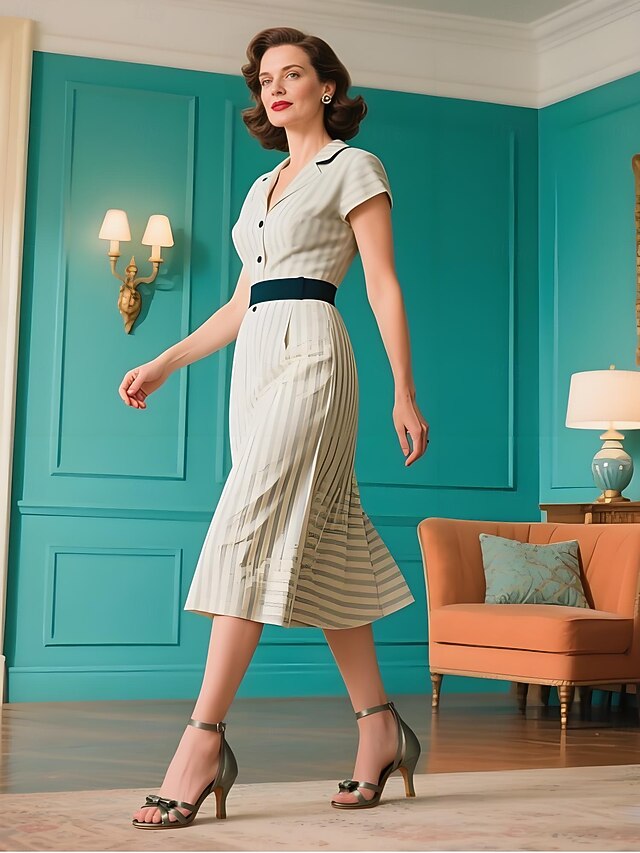 Kitten Satin Heel Vintage Women's Green 1950s Strappy