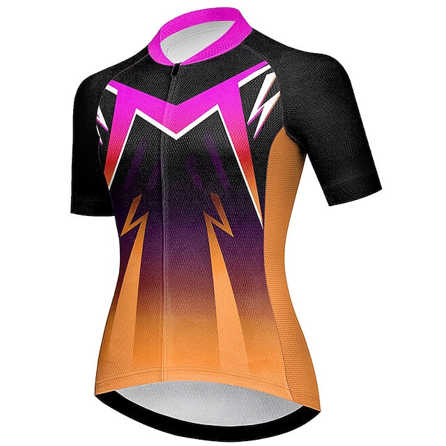 Women's Cycling Jersey Geometic Short Sleeve Bike Jersey