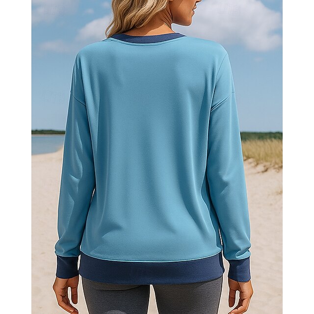 Women's Pullover Sweatshirt Casual Tops Long Sleeve Top