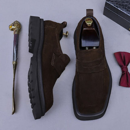 Loafers Leather Men's Suede Business Cowhide -Classic