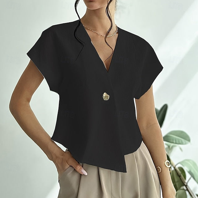 Women's Casual Shirt Button Up Shirt Blouse Buttons