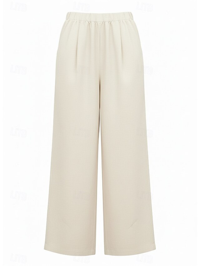 70% Linen Women's Linen Pants Culottes Wide Leg Wide Leg