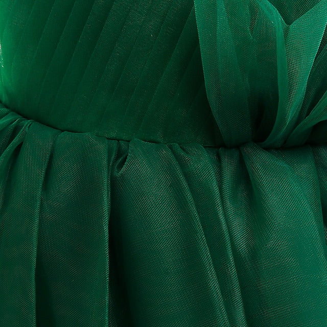 Party Kids Color Formal Girls' Solid Dress Sleeveless