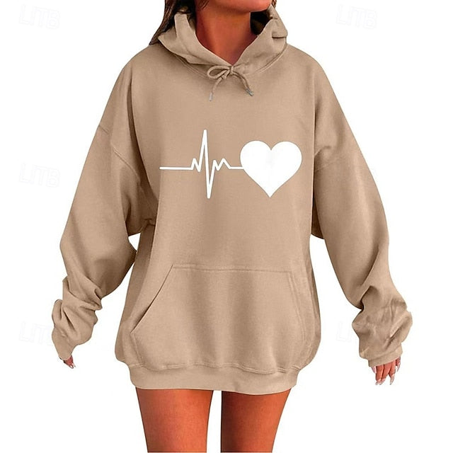Women's Lounge Hoodie Fleece Pullover Sweatshirt with