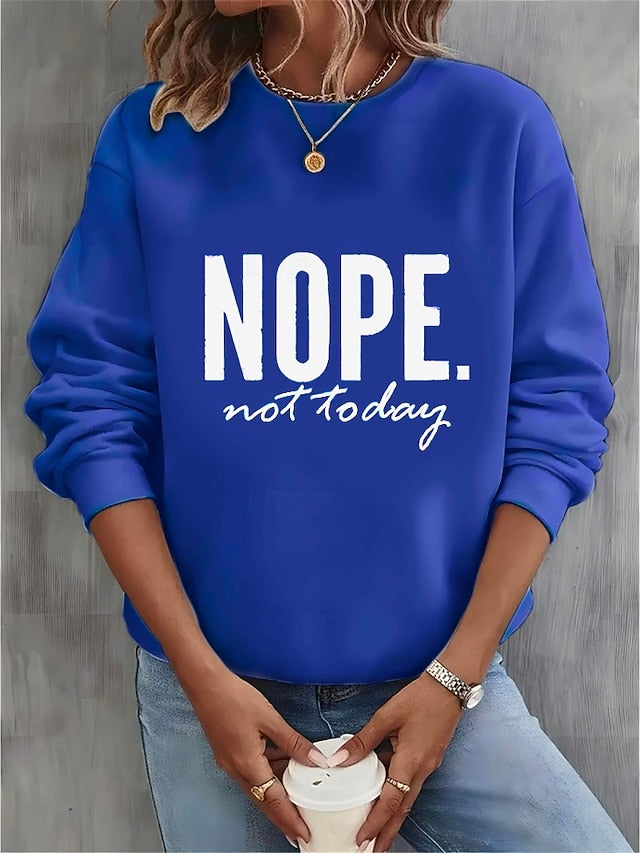 Women's Sweatshirt Pullover Letter Street Casual Sports