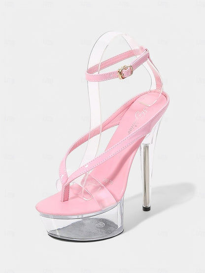 Nightclub Sexy Sandals – Heel Clear Lavender Platform
